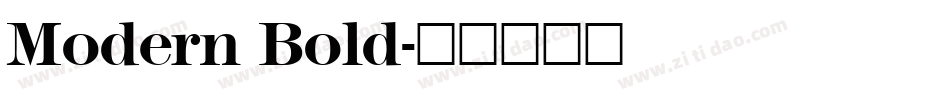 Modern Bold字体转换